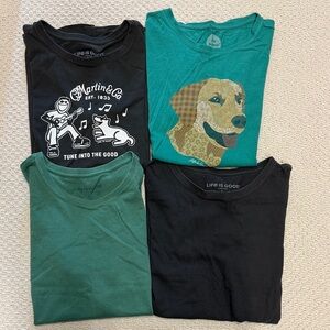 Life Is Good Graphic Tees ( set of 4) Large